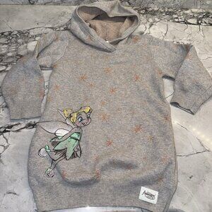 Disney Store Girls Size 3 Tinkerbell Tunic Hooded Sweater
